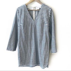 Lush blue and white stripe dress